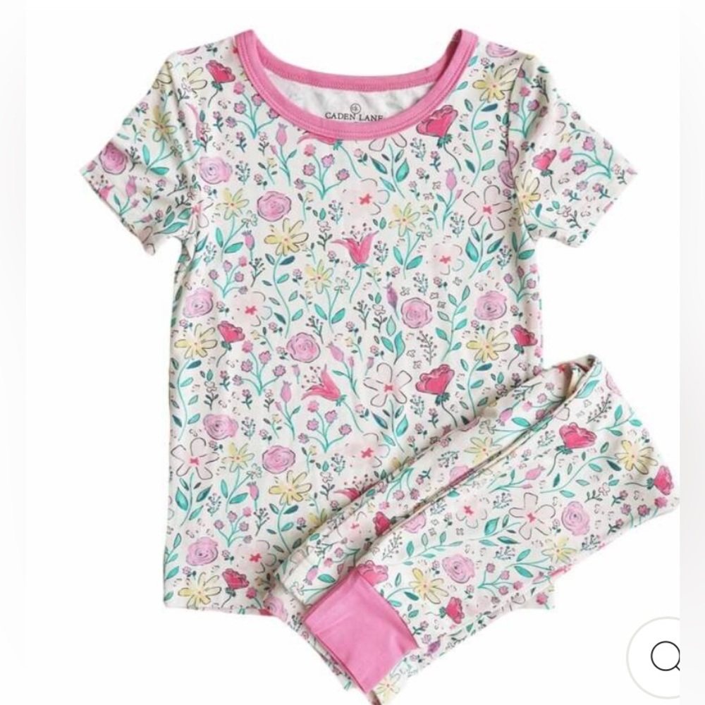NWT - Caden Lane - Paris Petals Two Piece Pajama Set - Size 5/6